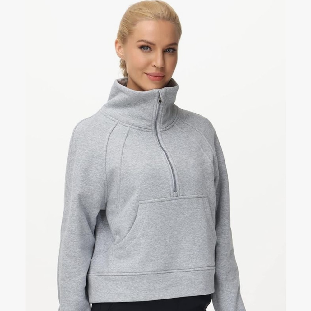 Grey Cropped Sweatshirt